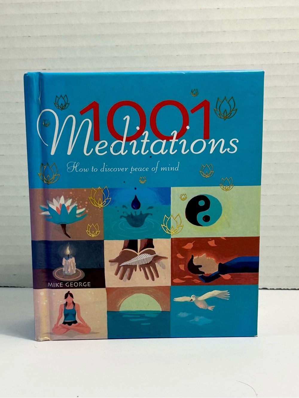 1001 Meditations Hardcover Book - Teal & Multicolor Cover, Mike George